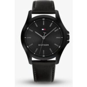Tommy Hilfiger Mens Bruce Black Leather Strap Watch 1792190
