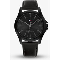 Tommy Hilfiger Mens Bruce Black Leather Strap Watch 1792190 - Image 2