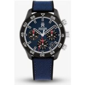 Tommy Hilfiger Mens TH85 Blue Chronograph Fabric Strap Watch 1792183