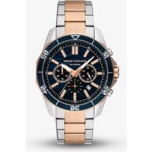 Armani Exchange Mens Spencer Two-Tone Navy Chronograph Watch AX1965