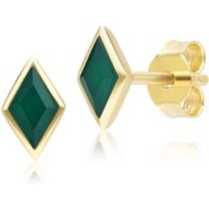 Classic Chalcedony Stud Earrings in 9ct Yellow Gold