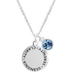 Karma September Birthstone Necklace – Silver