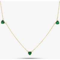 9ct Yellow Gold Malachite Heart Necklace 1.19.1650 - Image 2