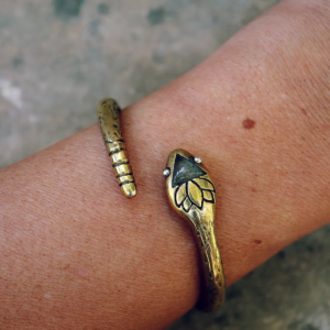 Serpent Cuff in Brass