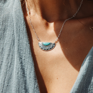 Natural Mystic Necklace in Sterling Silver