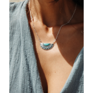 Natural Mystic Necklace in Sterling Silver