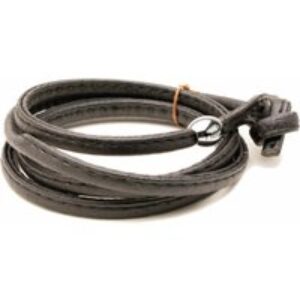 Black Cork Wrap Bracelet in Black