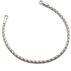 Leather 19cm Bracelet in White