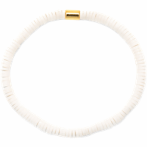Seascape Vinyl Disc Bracelet in White