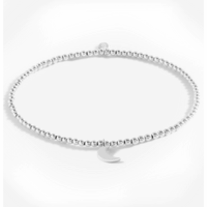 Silver Moon Anklet in Silver