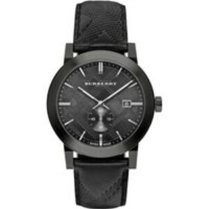 Burberry BU9906 City Black Leather Strap Men’s Watch
