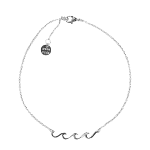 Delicate Wave Anklet in Silver