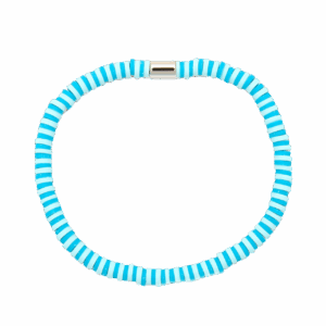 Seascape Vinyl Disc Bracelet in Canal Blues