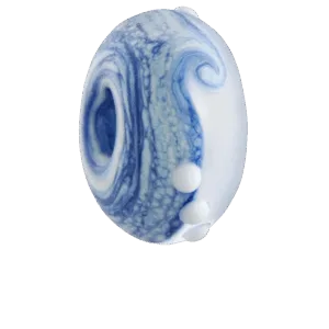 Trebarwith Strand Bead in Blue & White