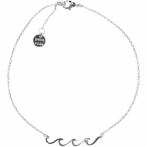Delicate Wave Anklet in Silver