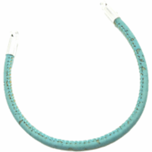 Leather 17cm Bracelet in Turquoise