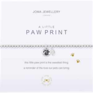 Little Paw Print Bracelet in Silver