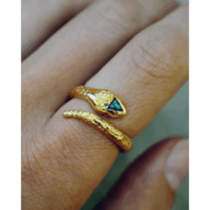 Serpent Ring in Gold Plated Brass