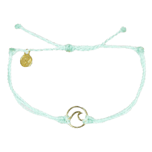 Wave Gold Bracelet in Seafoam