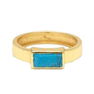 Tulum Turquoise Ring in Gold
