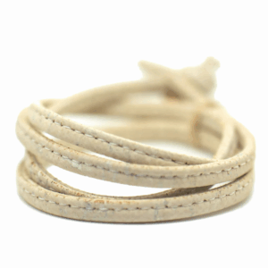 White Cork Wrap Bracelet in White
