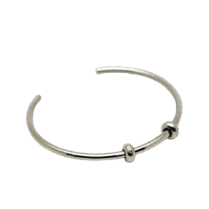Bangle & Stop Bead in Silver