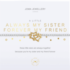 A Little Always My Sister Bracelet in Silver & Gold