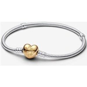 Pandora Moments Heart Clasp Snake Chain Bracelet 18 cm