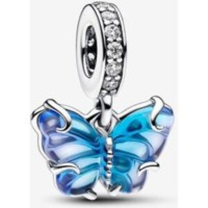 Pandora Blue Murano Glass Butterfly Dangle Charm
