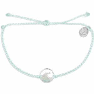 Opaque Resin Wave Bracelet in Rose Gold & Winterfresh