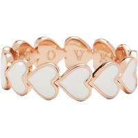 Love Enamel Heart Ring in Rose Gold - Image 2