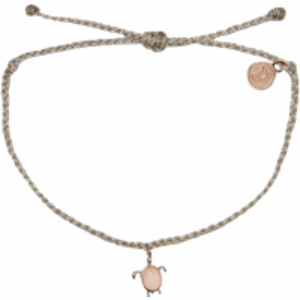 Sea Turtle Rose Gold Bracelet in Light Grey