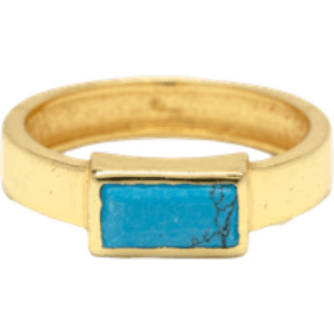 Tulum Turquoise Ring in Gold