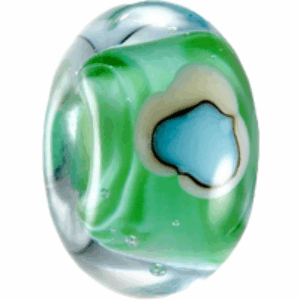 Godrevy Bead in Green & Blue
