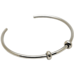 Bangle & Stop Bead in Silver