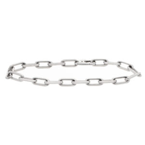 Vintage Santos de Cartier Bracelet Medium Model in White Gold, Size 20