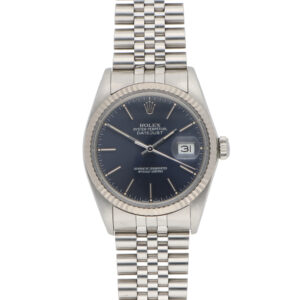 Vintage 1987 Rolex Datejust stainless steel and white gold automatic wristwatch
