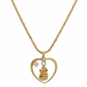 Vintage Carrera y Carrera Diamond Cherub and Heart Pendant