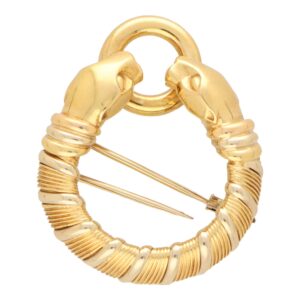 Vintage Cartier Panthère Double Headed Brooch