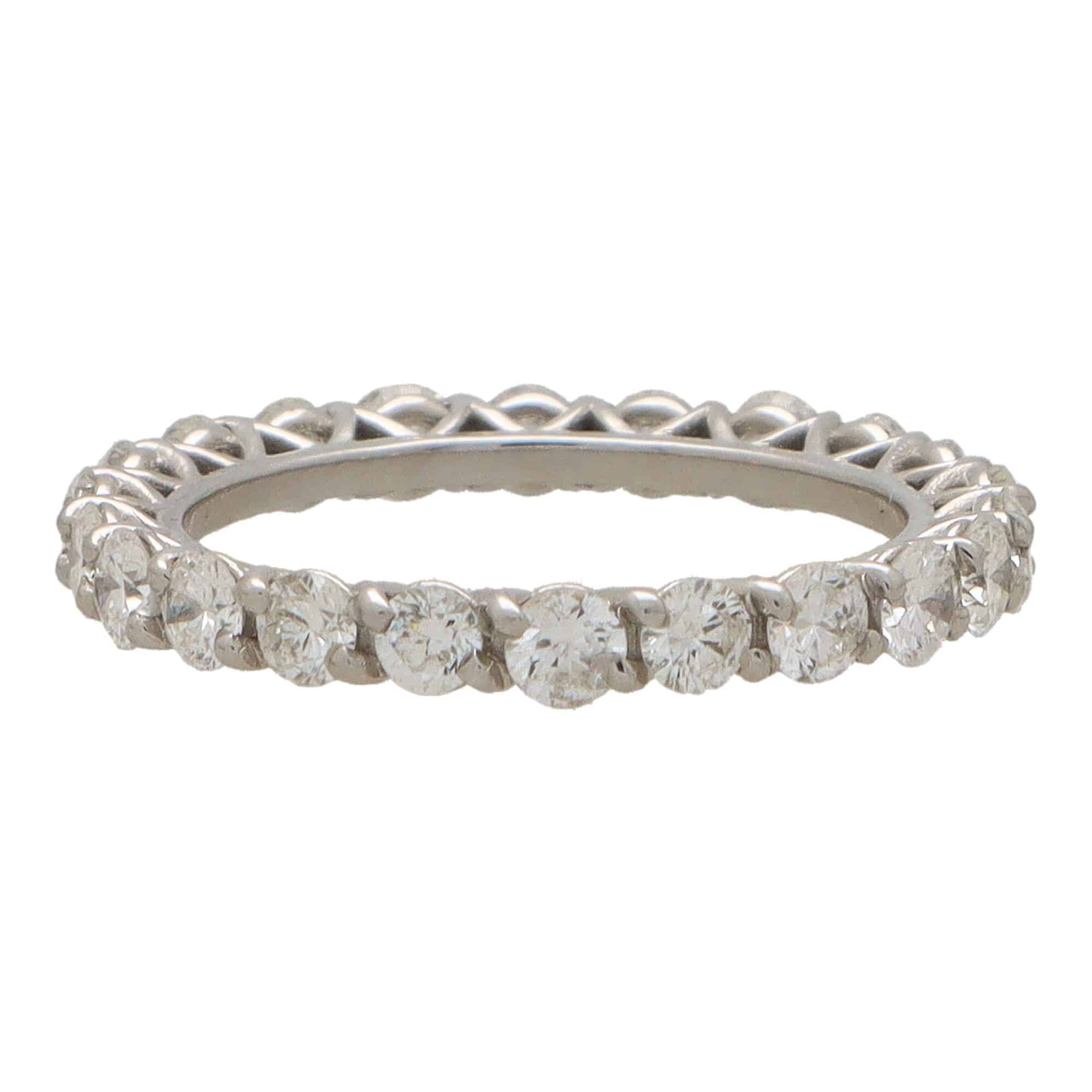 Diamond Full Eternity Ring in White Gold