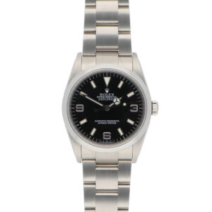 Viintage 2002 Rolex Explorer I Steel Watch with Black Dial