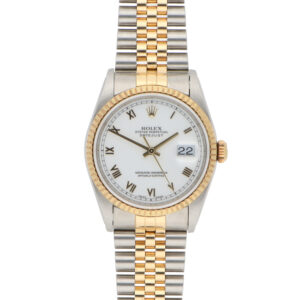 Vintage 1996 Rolex Datejust stainless steel and yellow gold wristwatch