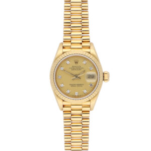 Vintage 1986 26mm Rolex Datejust Gold Watch