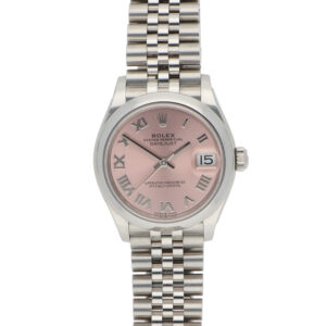 Rolex 31mm Datejust stainless steel pink dial