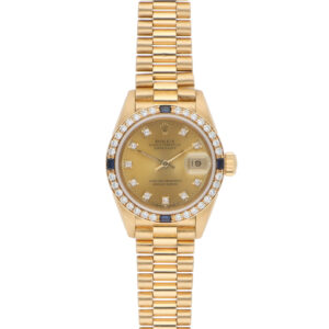 Vintage 1990 26mm Rolex Lady Datejust Yellow Gold Watch