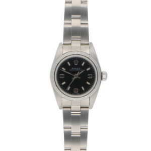 Rolex Oyster Perpetual;25mm; black dial; ref 76030