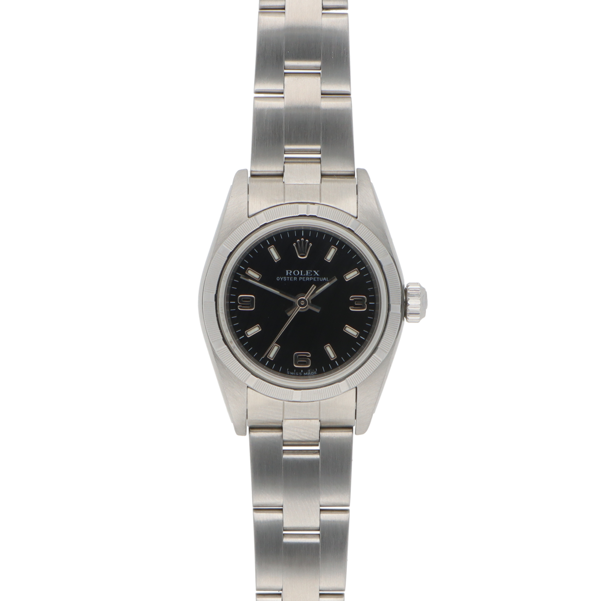 Rolex Oyster Perpetual;25mm; black dial; ref 76030