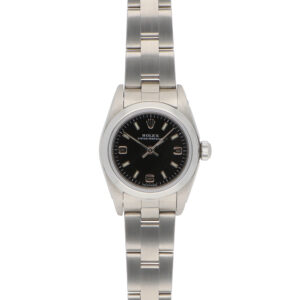 Vintage 1999 Rolex Oyster Perpetual Steel Watch with Black Dial