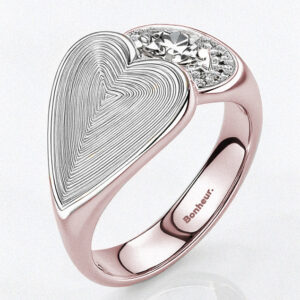 Simone Big Heart Ring – 18k Rose Gold Plated / 8