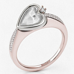 Laure Heart Stacking Ring – 18k Rose Gold Plated / 6